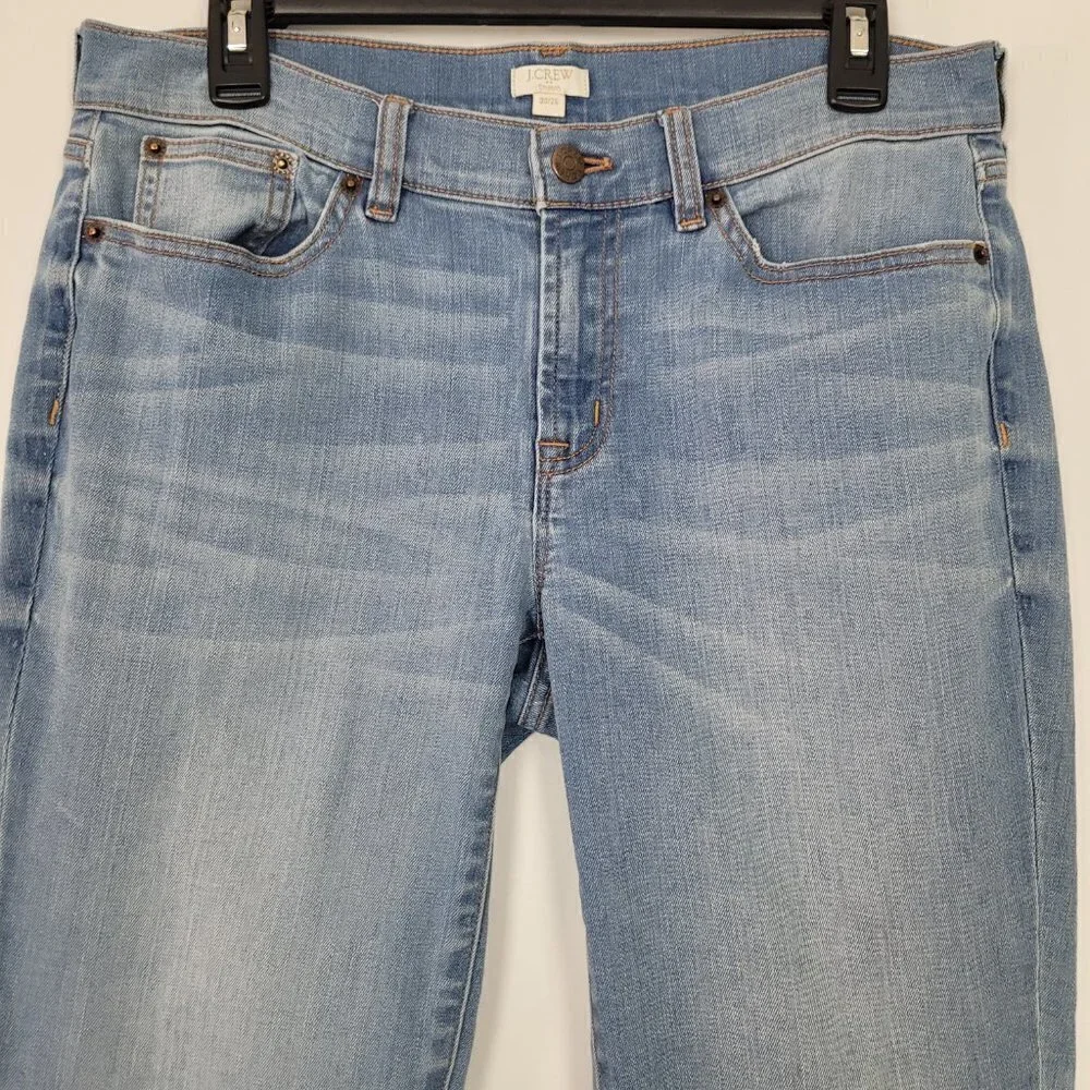 J. Crew Stretch Skinny Ankle Light Wash Jean 30/26 E0736